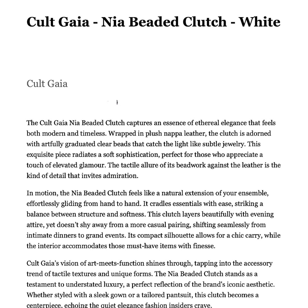 Cult Gaia Nia  beaded Leather clutch - Picture 9 of 15